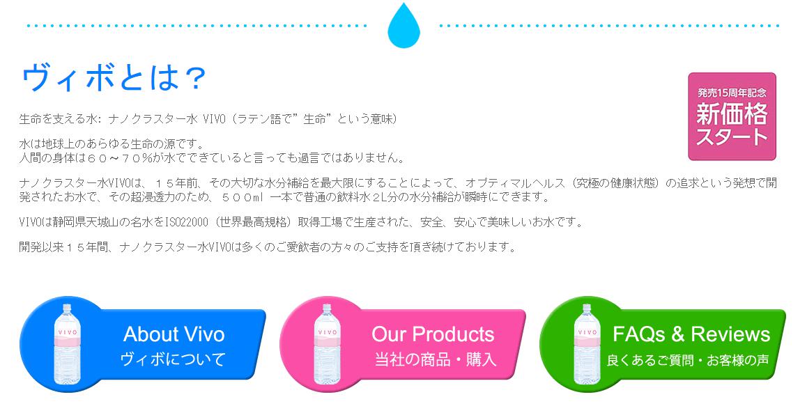 Vivo ナノクラスター水